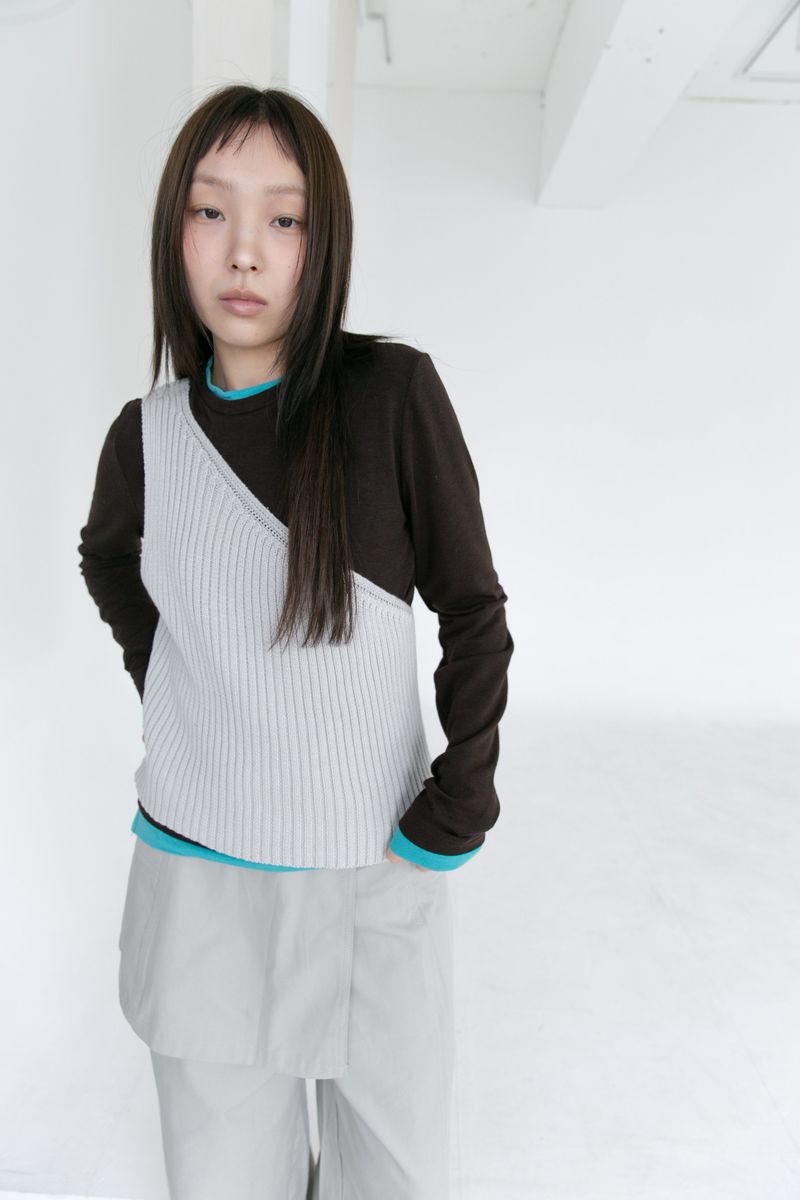 color layered long top(4colors)
