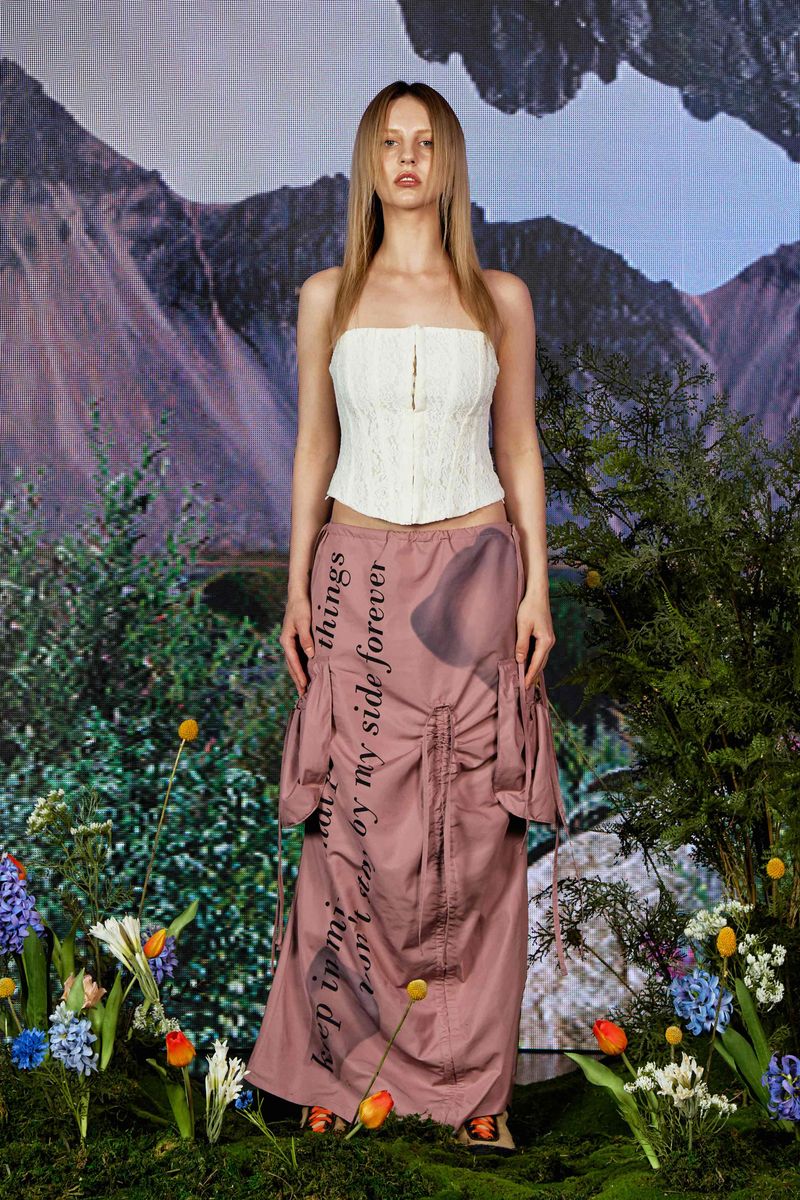 Wisdom Teeth Low Rise Ruched Skirt PINK