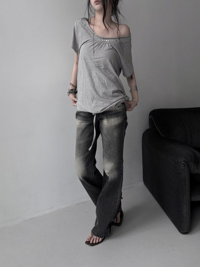 cat brush wide denim