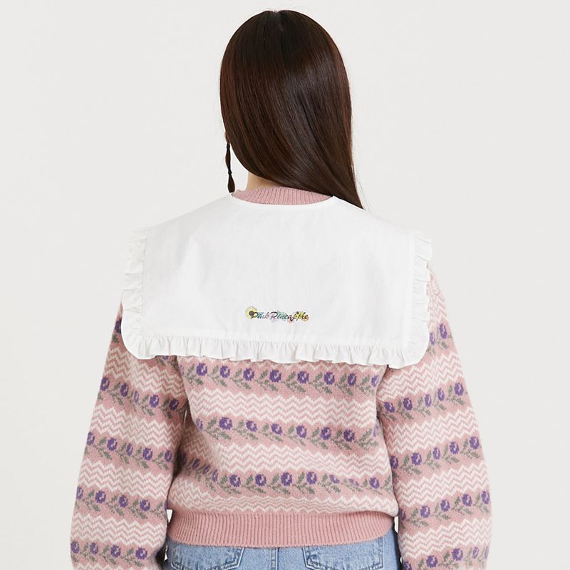 PINK PINEAPPLE（ピンクパイナップル）の「FRILL COLLAR SCARF_WHITE（Fashion Accessories）」