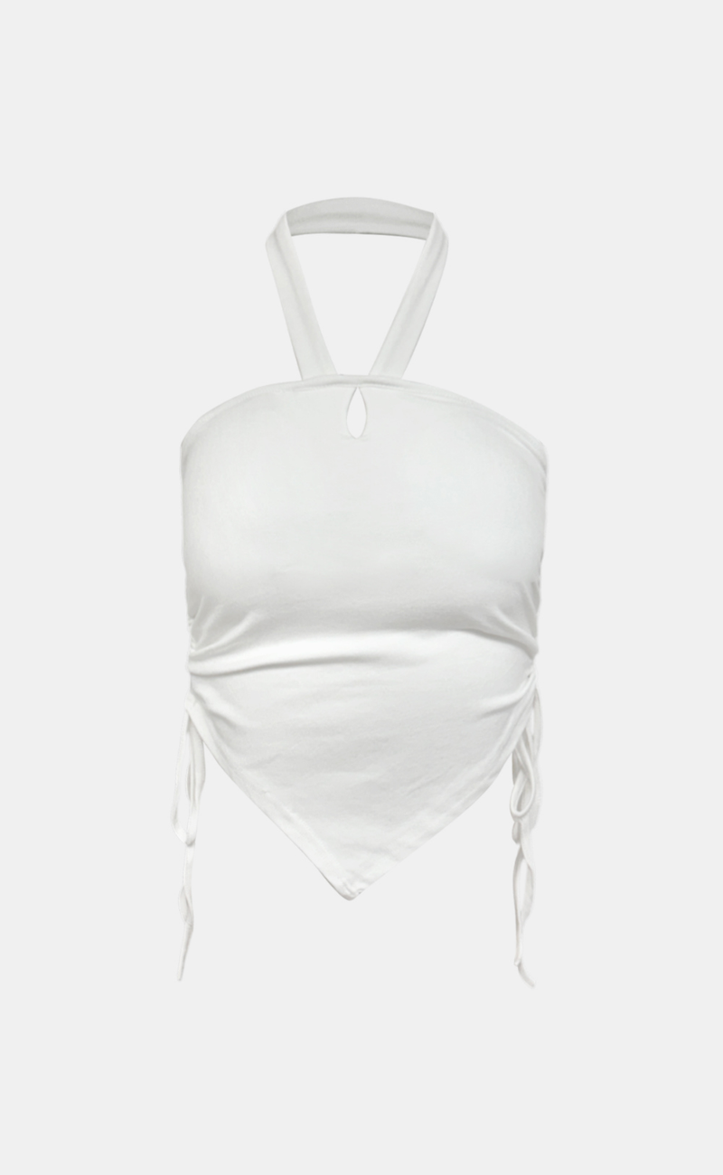 Strap Detail Halter Neck Crop Top