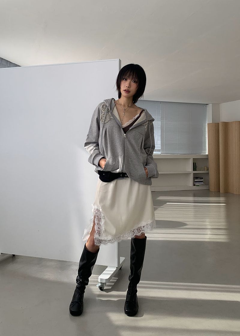 RIBBON FLAT BOOTS