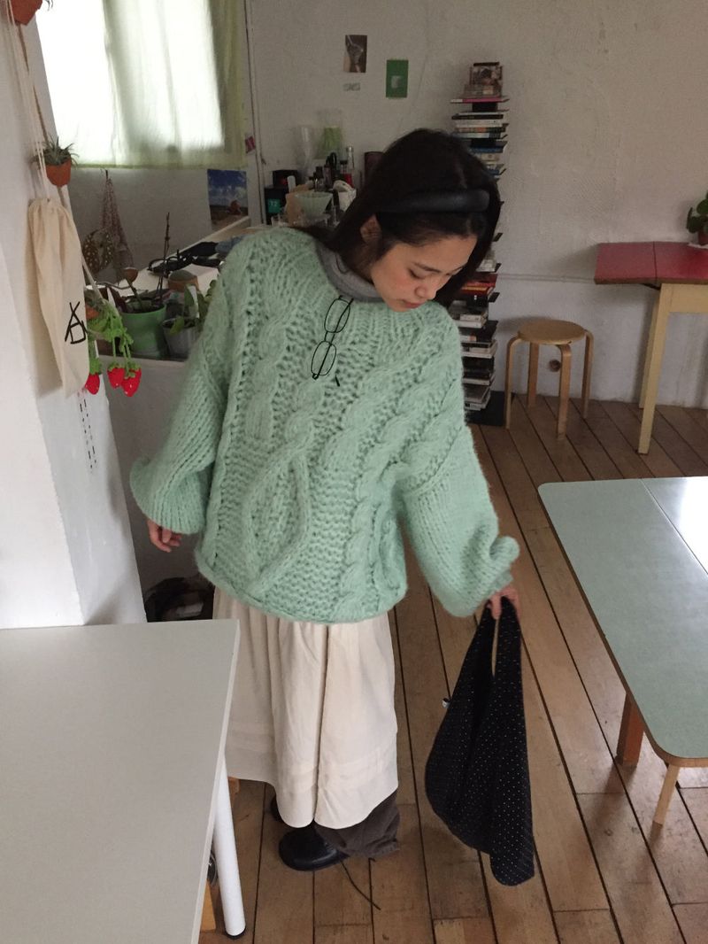 Puff reversible dot bag (2color)