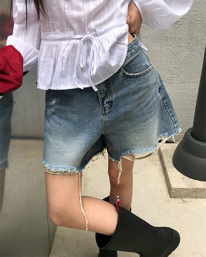BEIDELLI（ベイデリー）の「[ORIGINAL] Loss Damage Short Denim Pants（Pants）」
