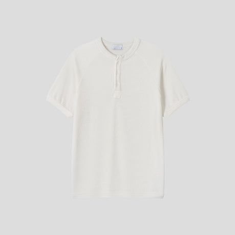 ローガンリブマッスルフィットヘンリーネック半袖Tシャツ