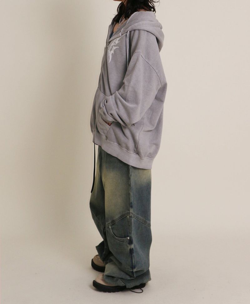 (For men and women) RT Pigment Two-Way Hood Zip-Up