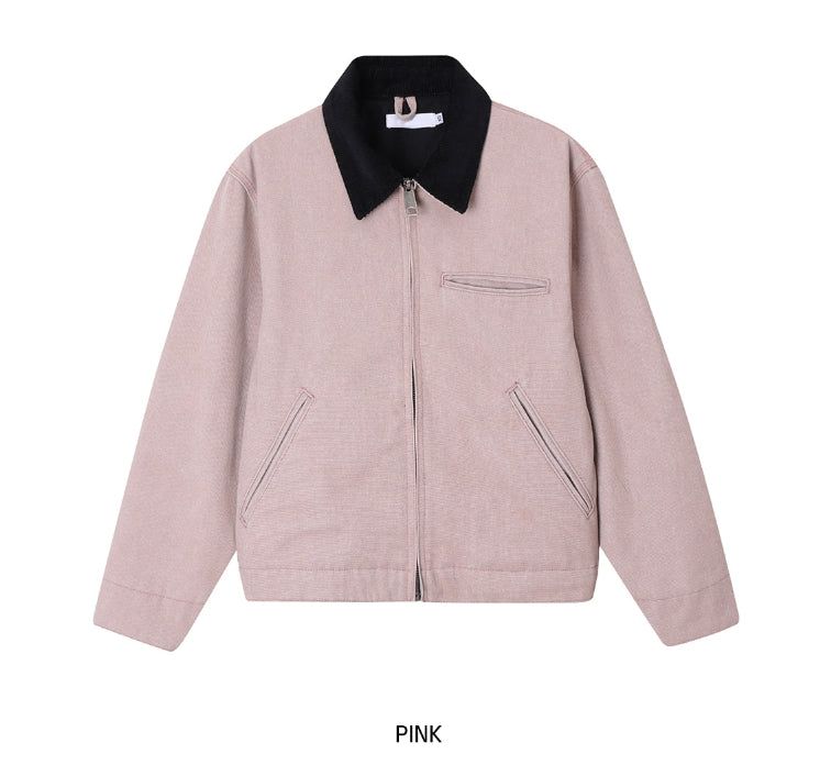 Fairy color matching work jacket