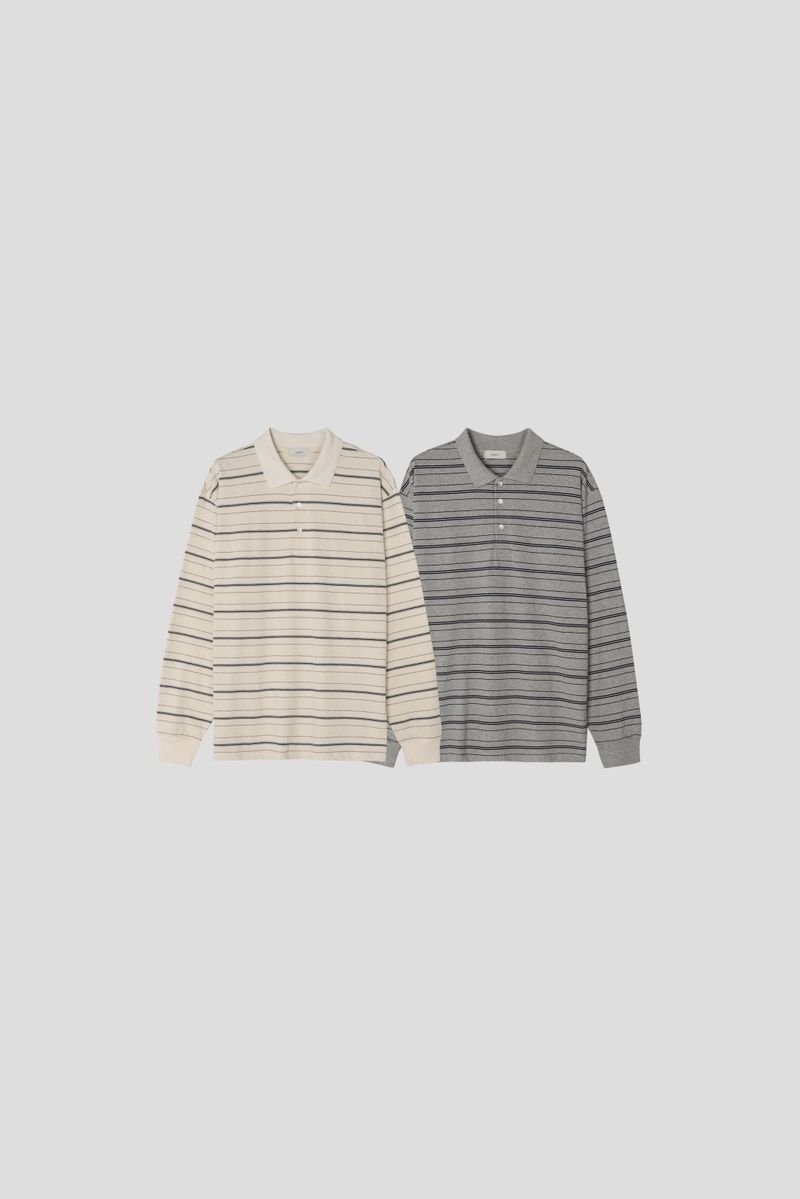 Thai stripe collar tee