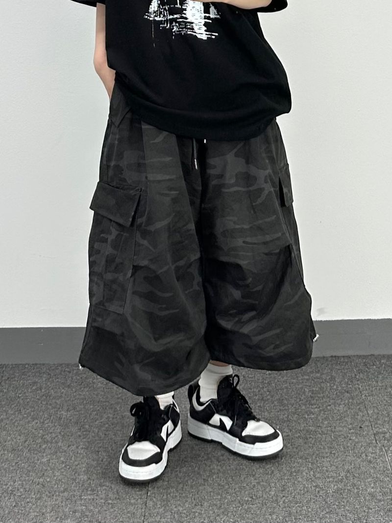 camo cargo cotton shorts