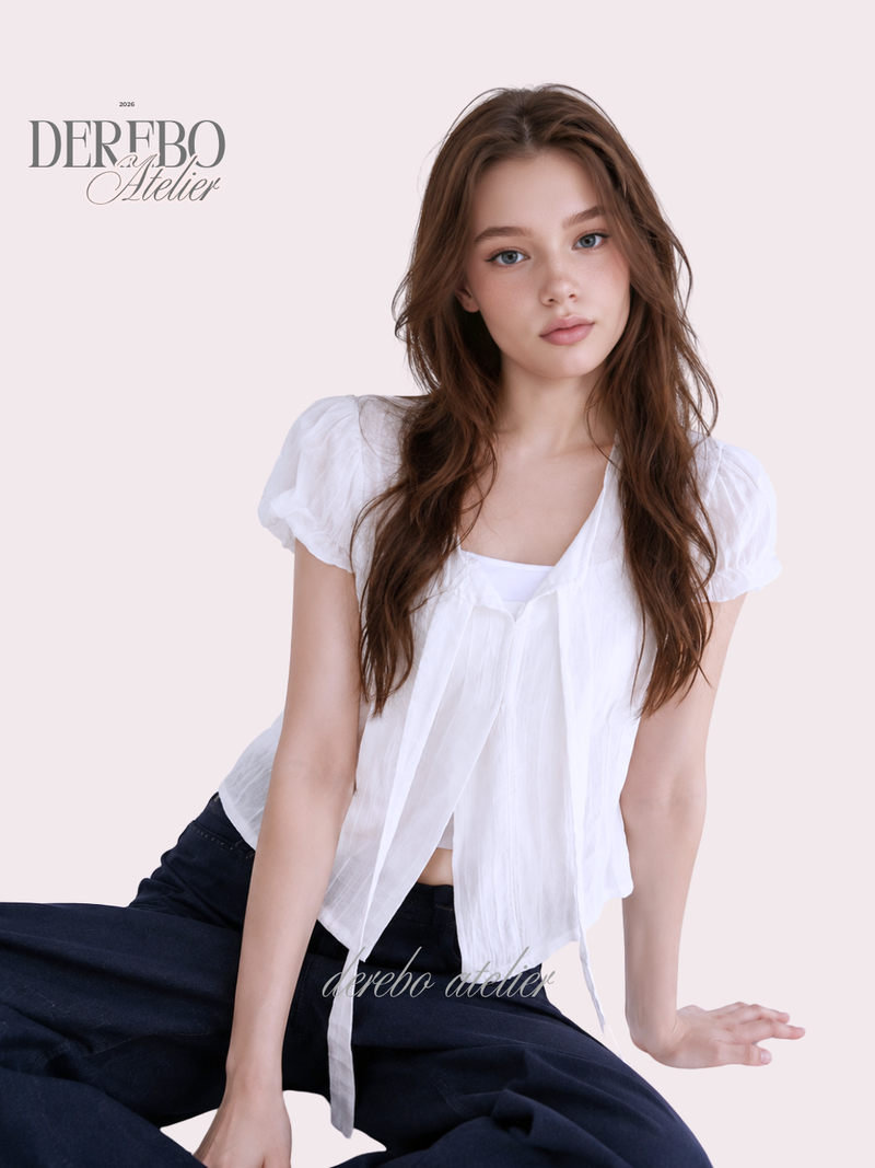 dereborujo（ドレボルゾー）の「Pure strap short-sleeved blouse（Tops）」