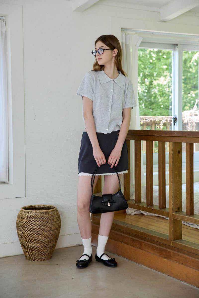 LACE LAYERED MINI SKIRT