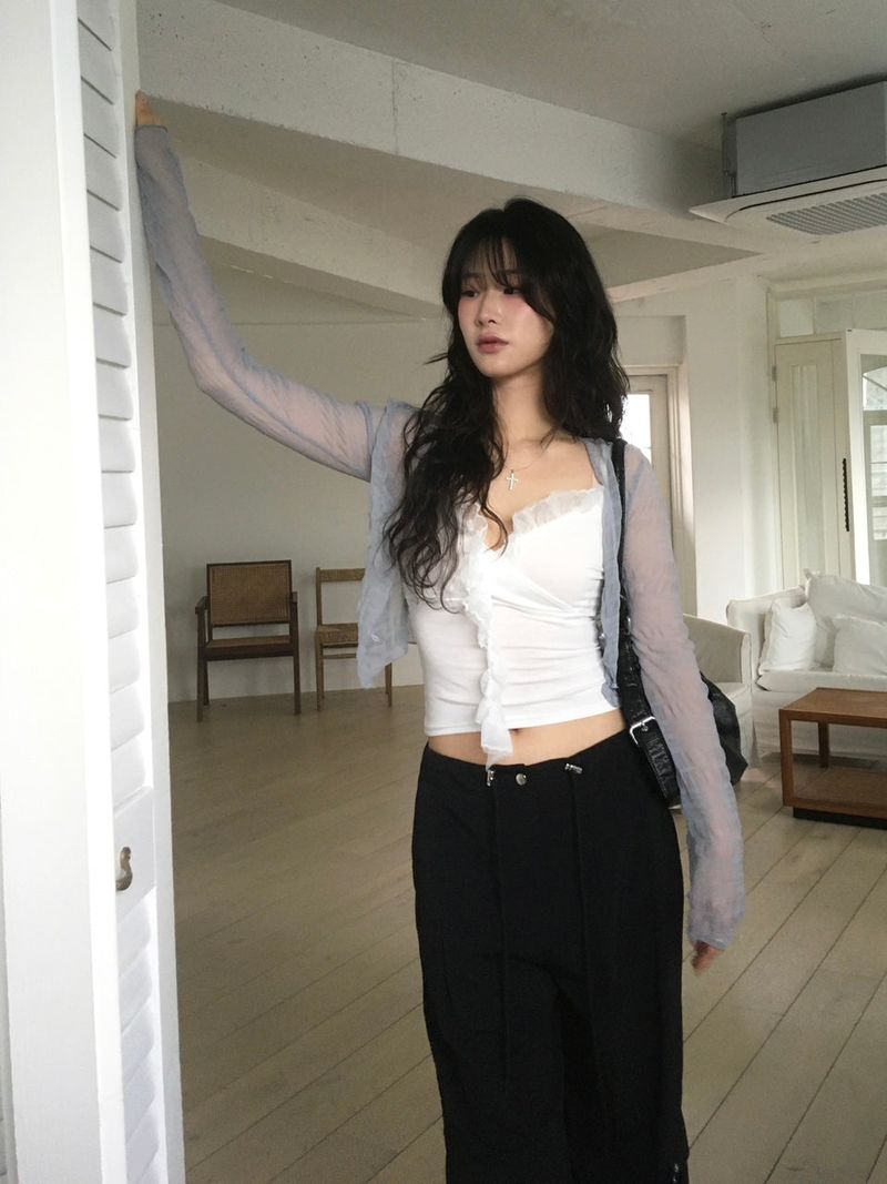 Eyelet Cargo Pants