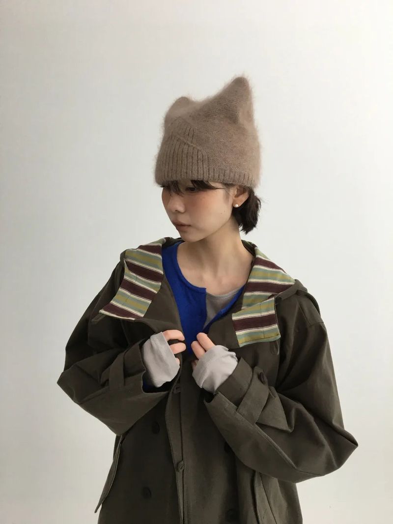 Hapo Button Hooded Short Field Jacket (2color)