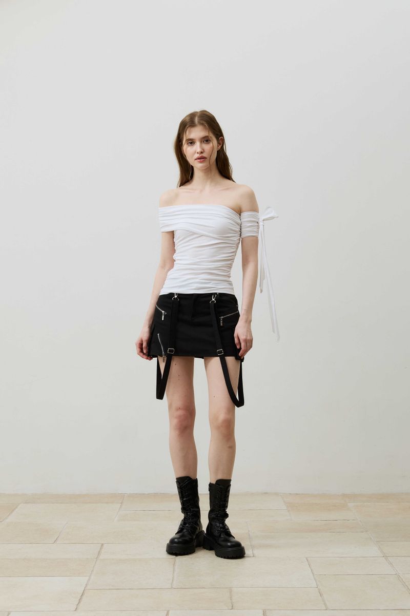 BELLA MINI SKIRT PANTS / BLACK
