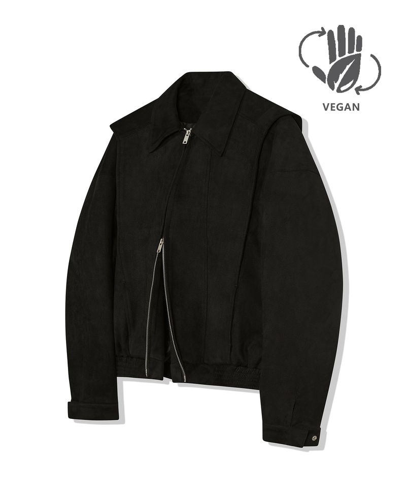 standard error（スタンダードエラー）の「87-STAN029 [Vegan Suede] Multi-placket Suede Jacket Black（Jackets/Outerwear）」