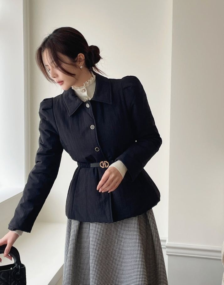 iam mari（アイアム マリ）の「Lumi Belt Collar Puff Short Padded Jacket（Jackets/Outerwear）」
