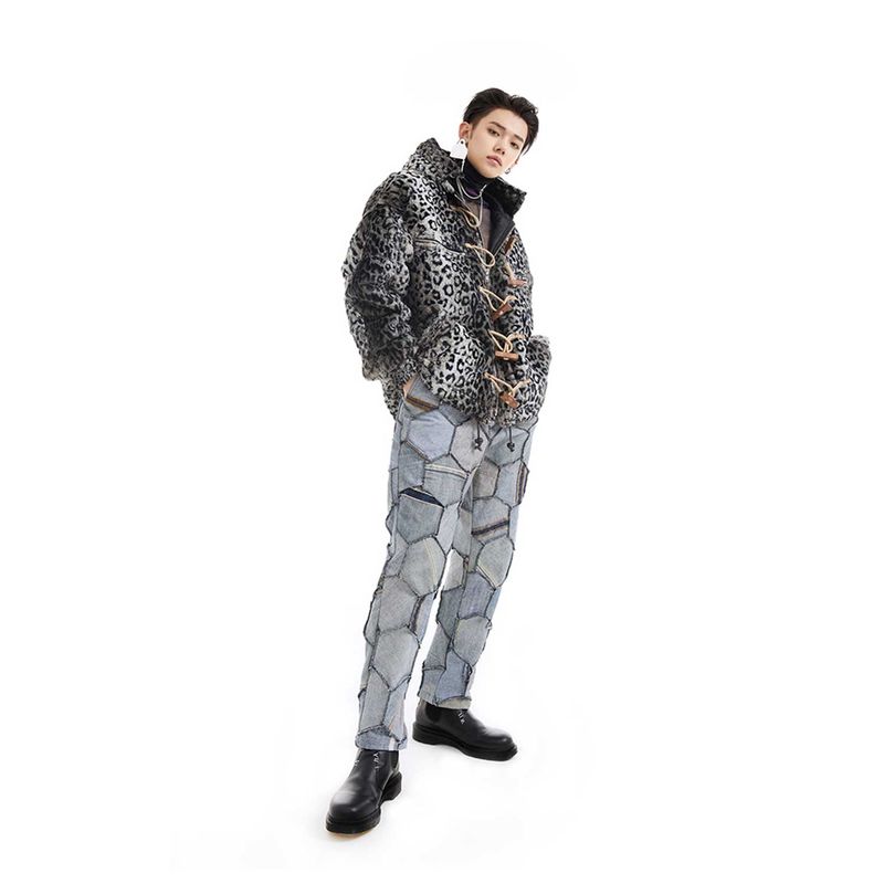 Wooden Toggle Button Fur Jacket