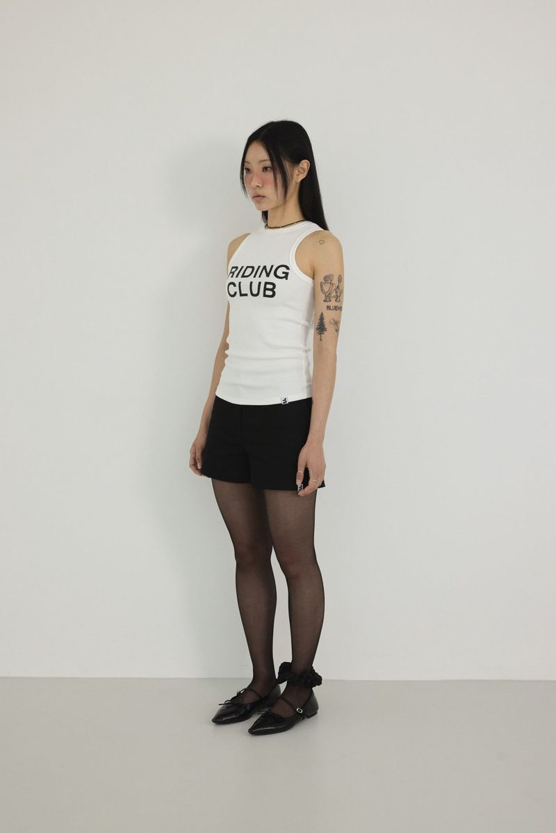 RIDING CLUB SLEEVELESS ( WHITE )