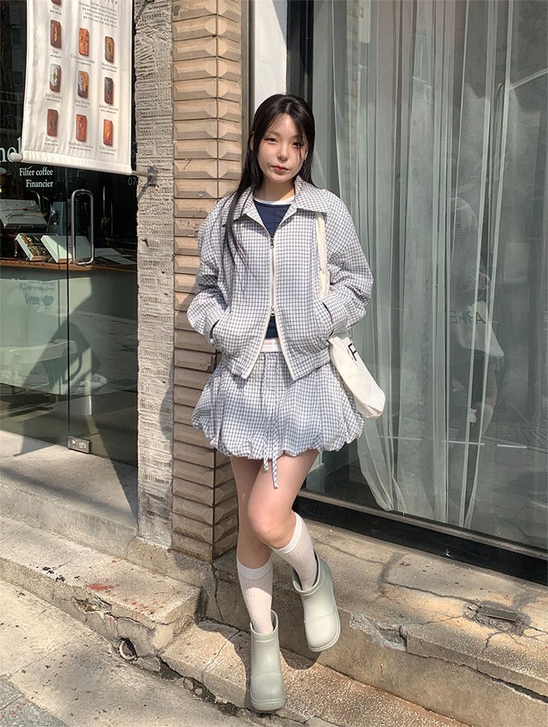 LIGHT CHECK BLOUSON (2C)