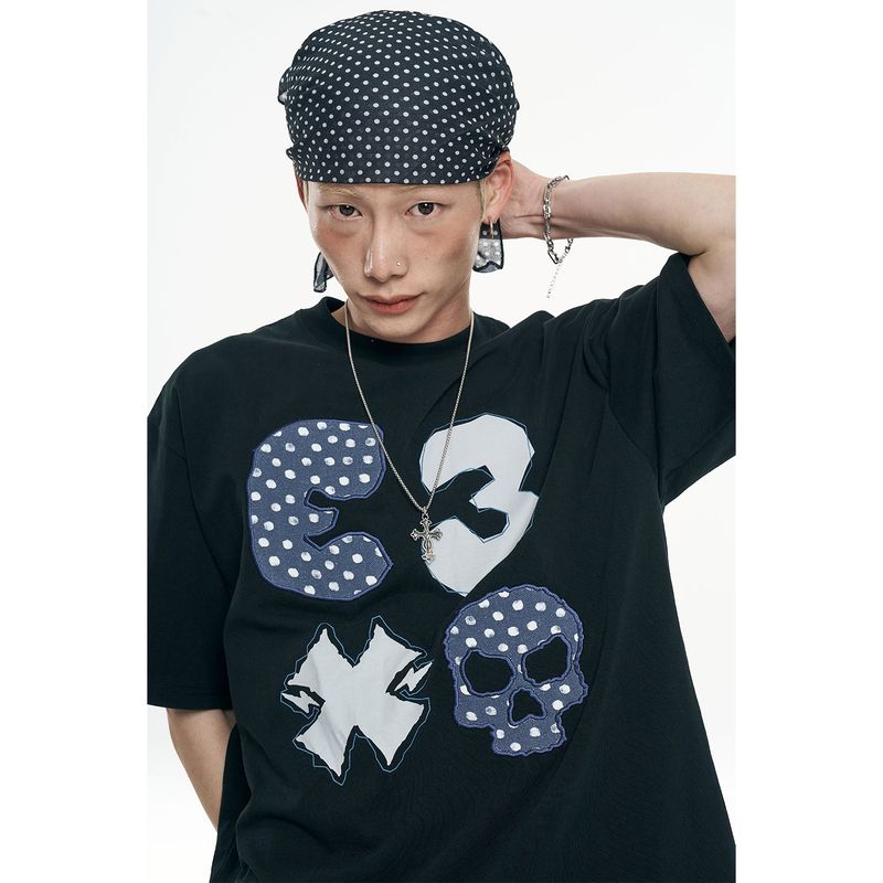 EASY NO EASY(イージーノーイージー)の「Kitsch Dot Short Sleeve - Black(Tops)」
