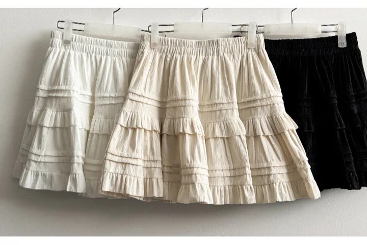 Ruffle Lace Miniskirt