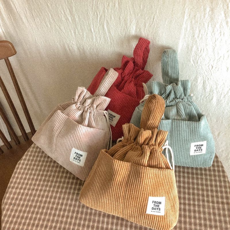【MADE】Corduroy Pouch Bag - Beige