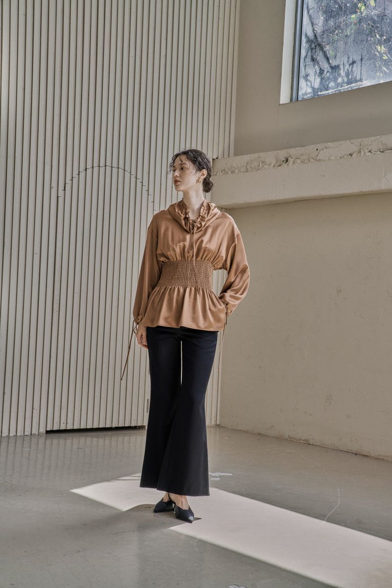 SEYMOUR STRING BLOUSE_BROWN
