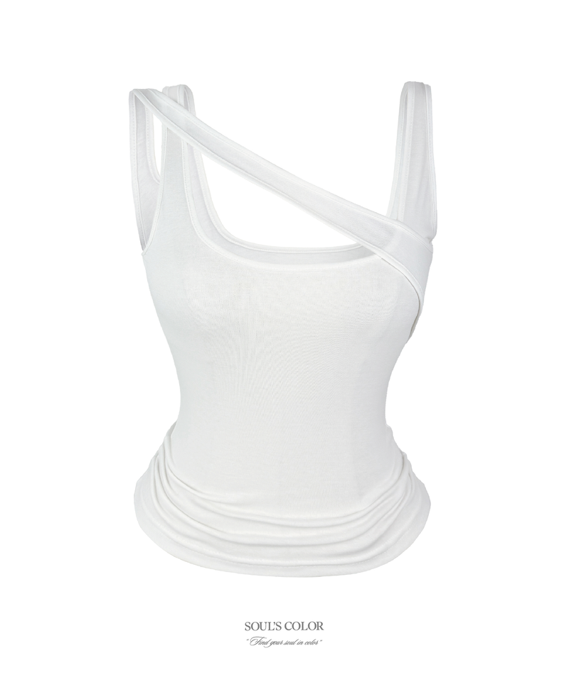 STRAP SLEEVELESS TOP (3COLOR)