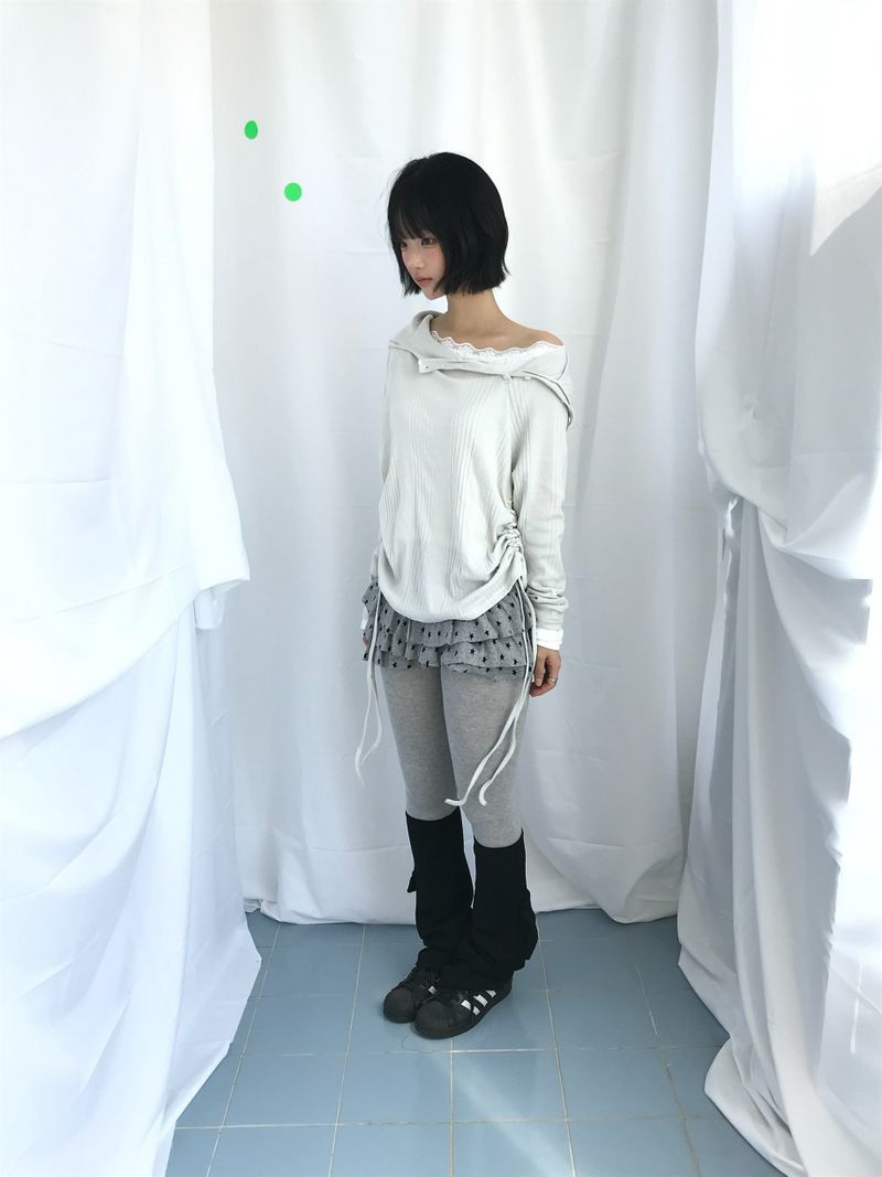 Lenny Shirring High-Neck Knitwear