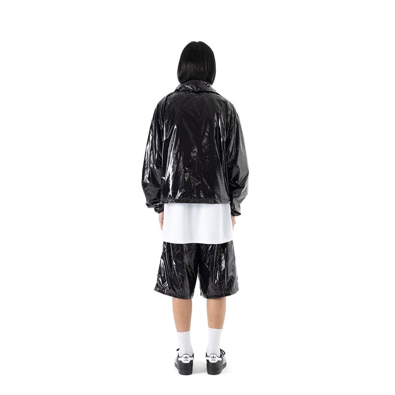 C LOGO ONE TUCK SATIN WIDE SHORT PANTS
