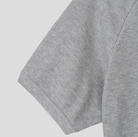 ローガンリブマッスルフィットヘンリーネック半袖Tシャツ