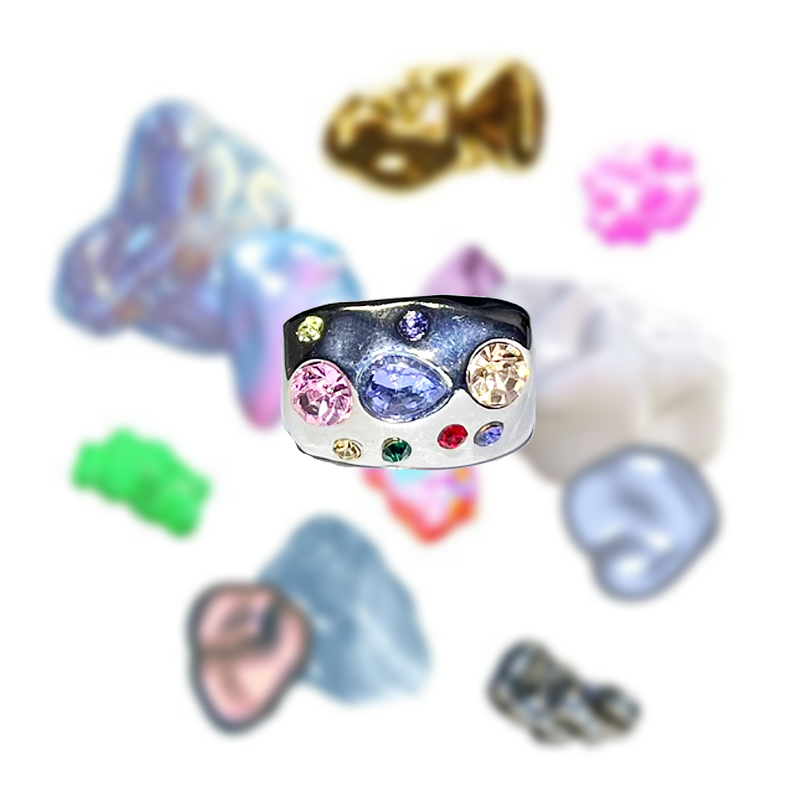 3amgang（スリーエイエムギャング）の「[aespa/Nmixx/Wooah/TNX] Silver gemstone ring_2（Accessories）」