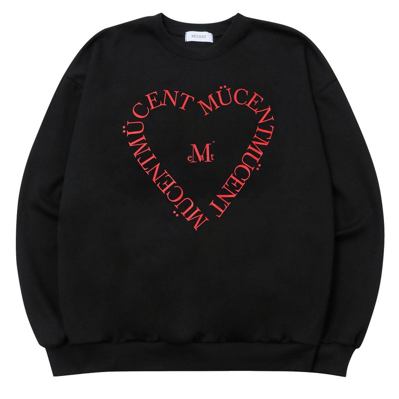 MUCENT（ムセント）の「ハートレタリングルーズフィットMTM（トップス）」