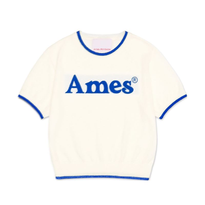 AMES WORLDWIDE（アメスワールドワイド）の「BASIC LOGO KNIT CREAM（Tops）」