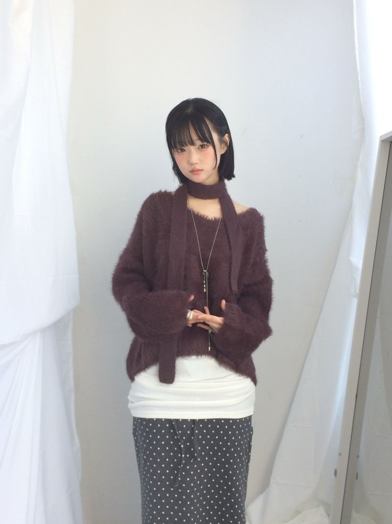 Love N Hairy muffler knitwear