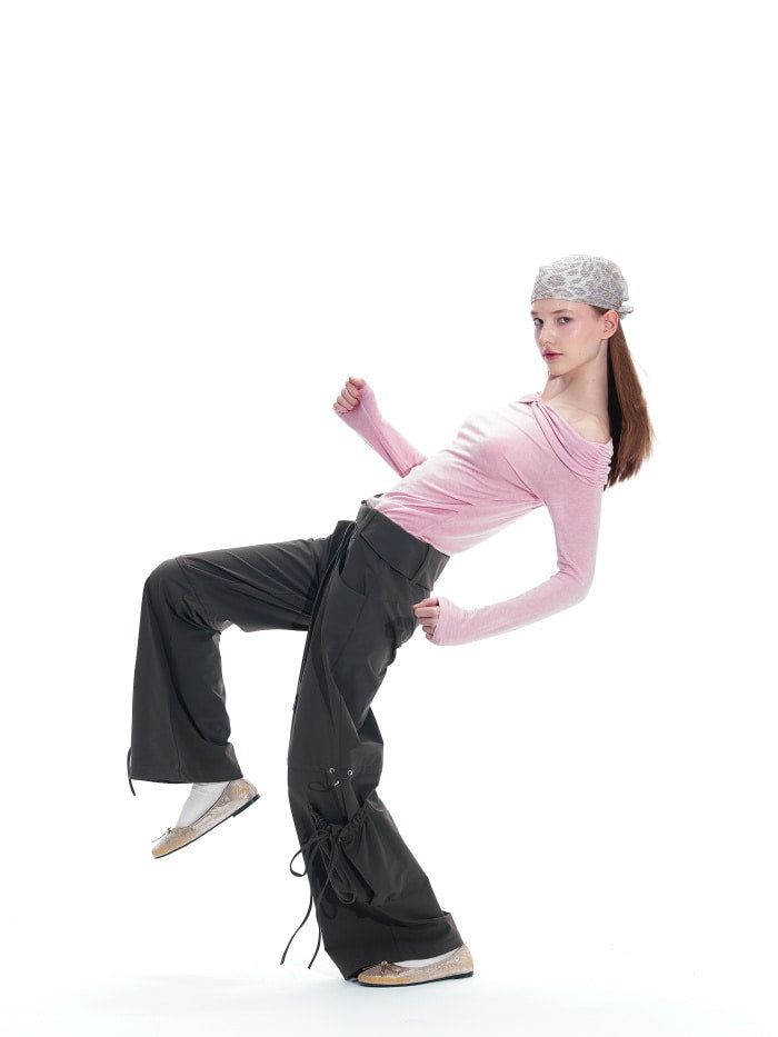 Free String Cargo Pants_Khaki