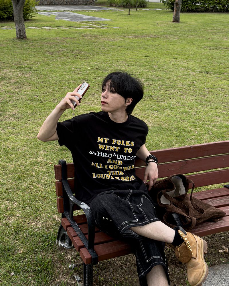 Broden Lettering Printed Short Sleeve