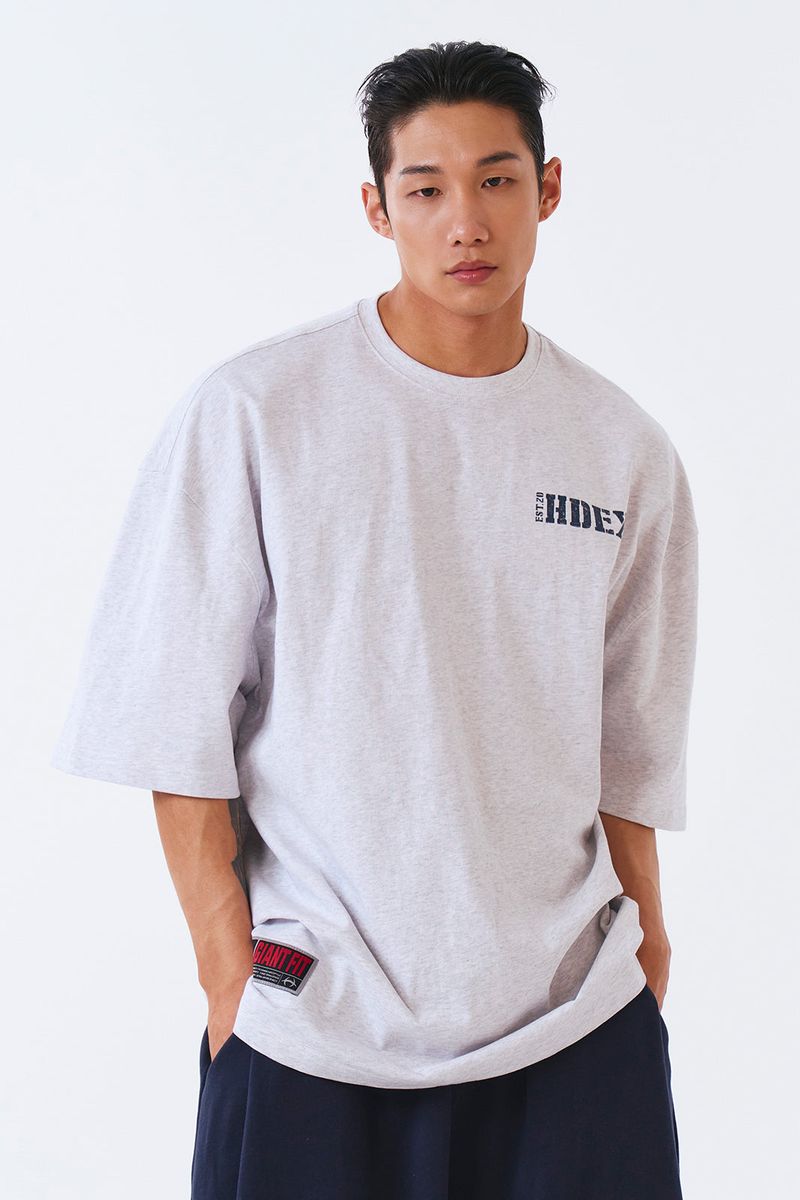 Core Small Logo Giant Fit Short Sleeve Melange White