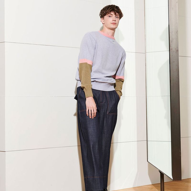  [UNISEX] PAUL CREW NECK KNIT, LAVENDER