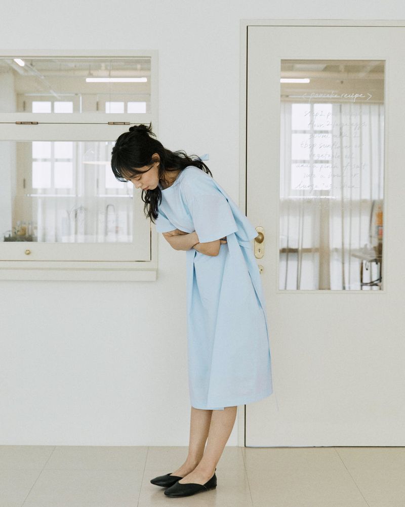 layered ribbon onepiece sky blue