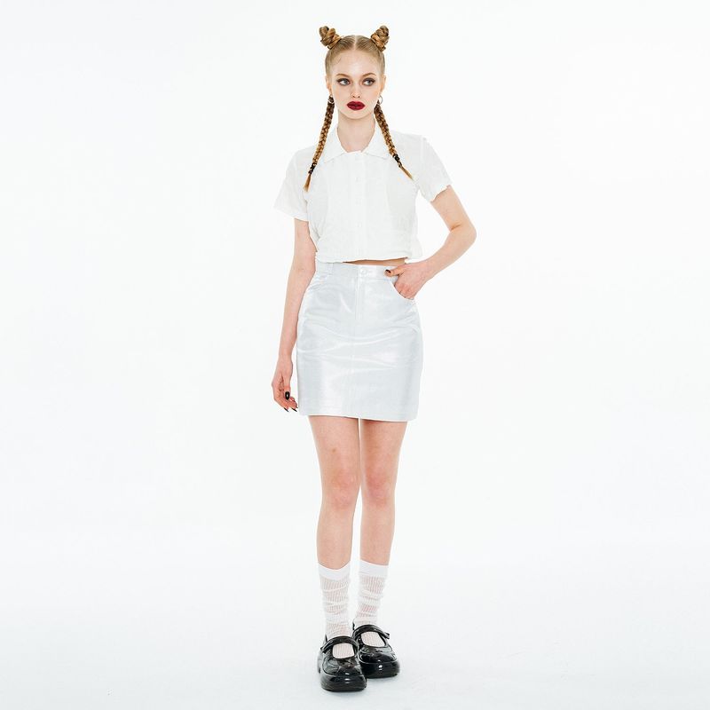 Glitter Coating Skirt [Silver]