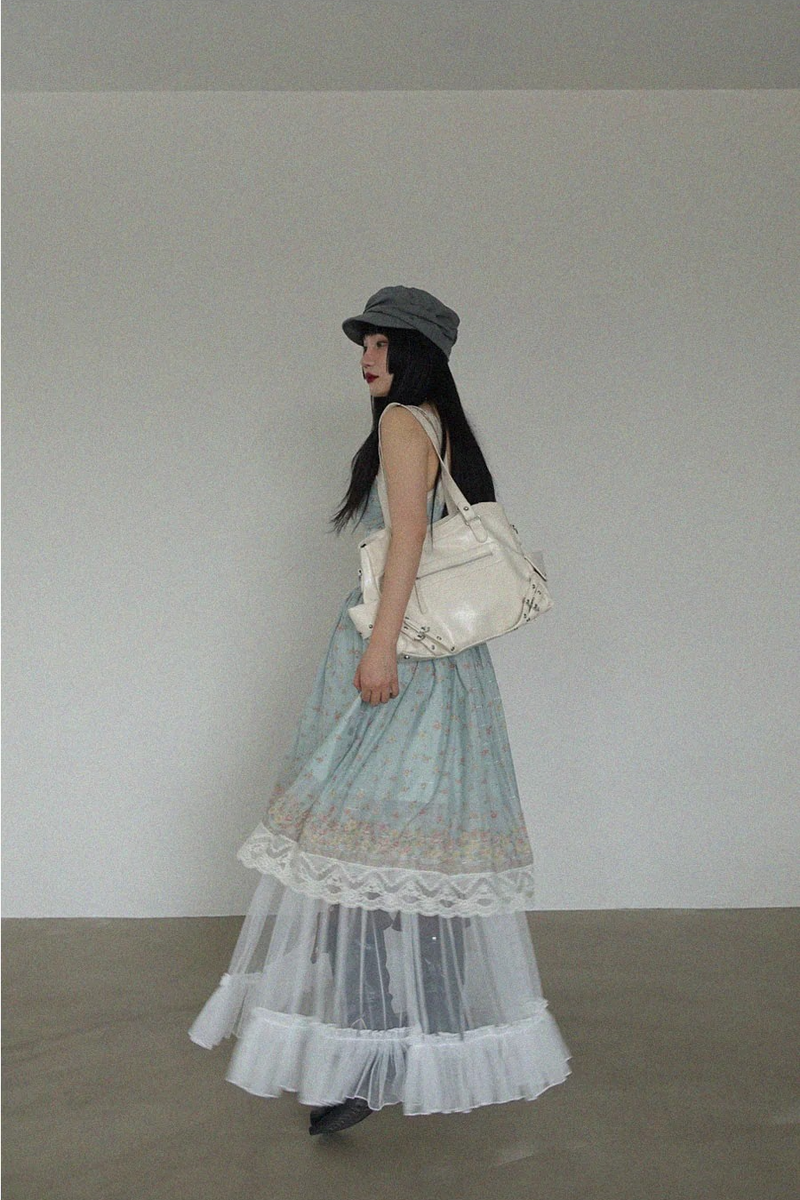 MINT BLOSSOM LACE DRESS