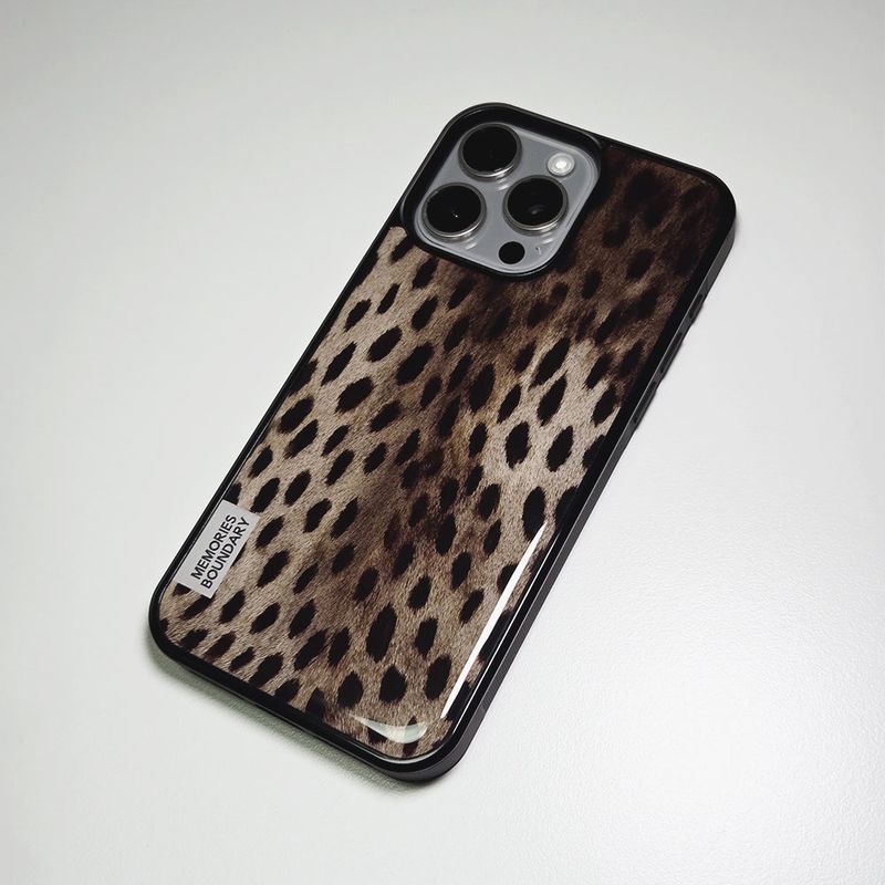 Wild Luxe Leopard Phone Case Smoky Brown (BK_Epoxy)