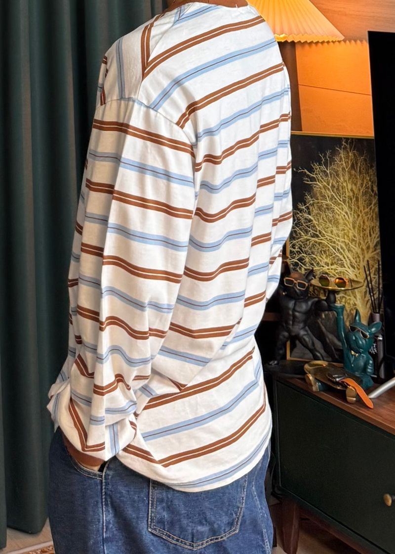Striped Crown Long Sleeve 3COLOR