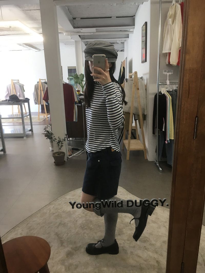 Cotton button shorts (3color)
