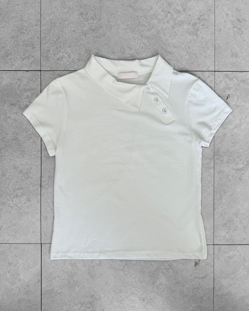 MACARON COLLAR SHORT SLEEVE T-SHIRT