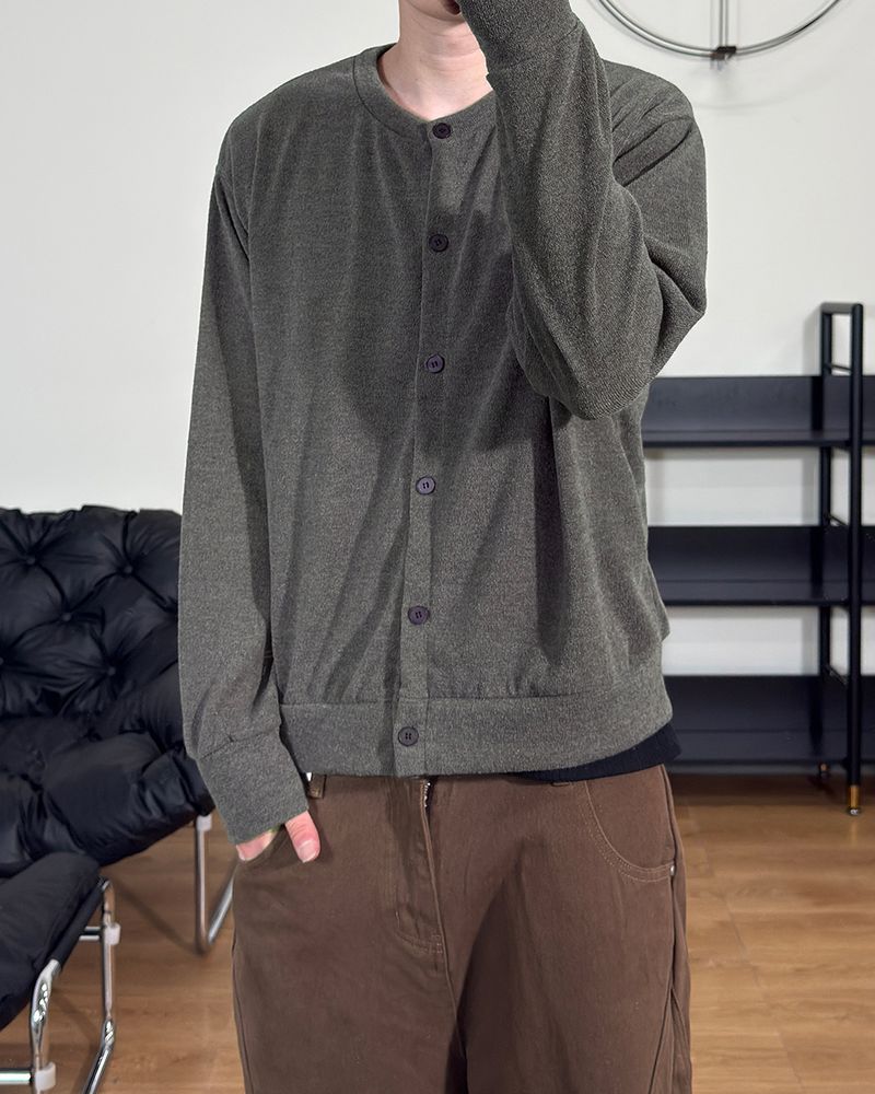 Sage knit minimal cardigan