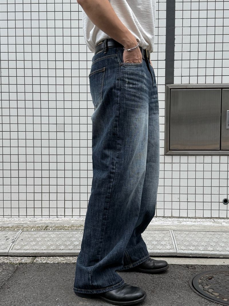 ダメージストレートデニムパンツ
