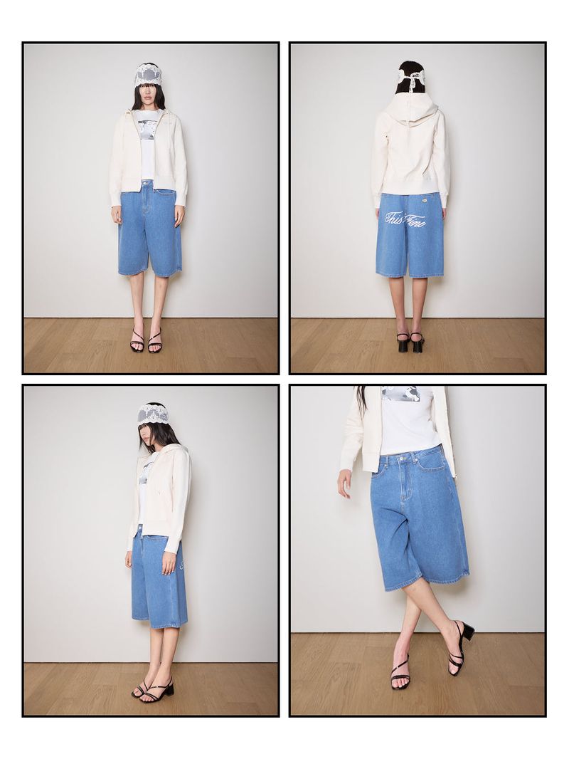 Denim Bermuda Shorts