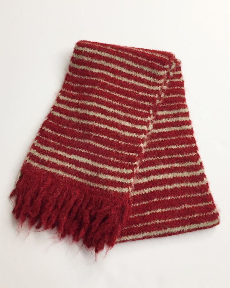 Le Fine Wool Stripe Muffler (4color)